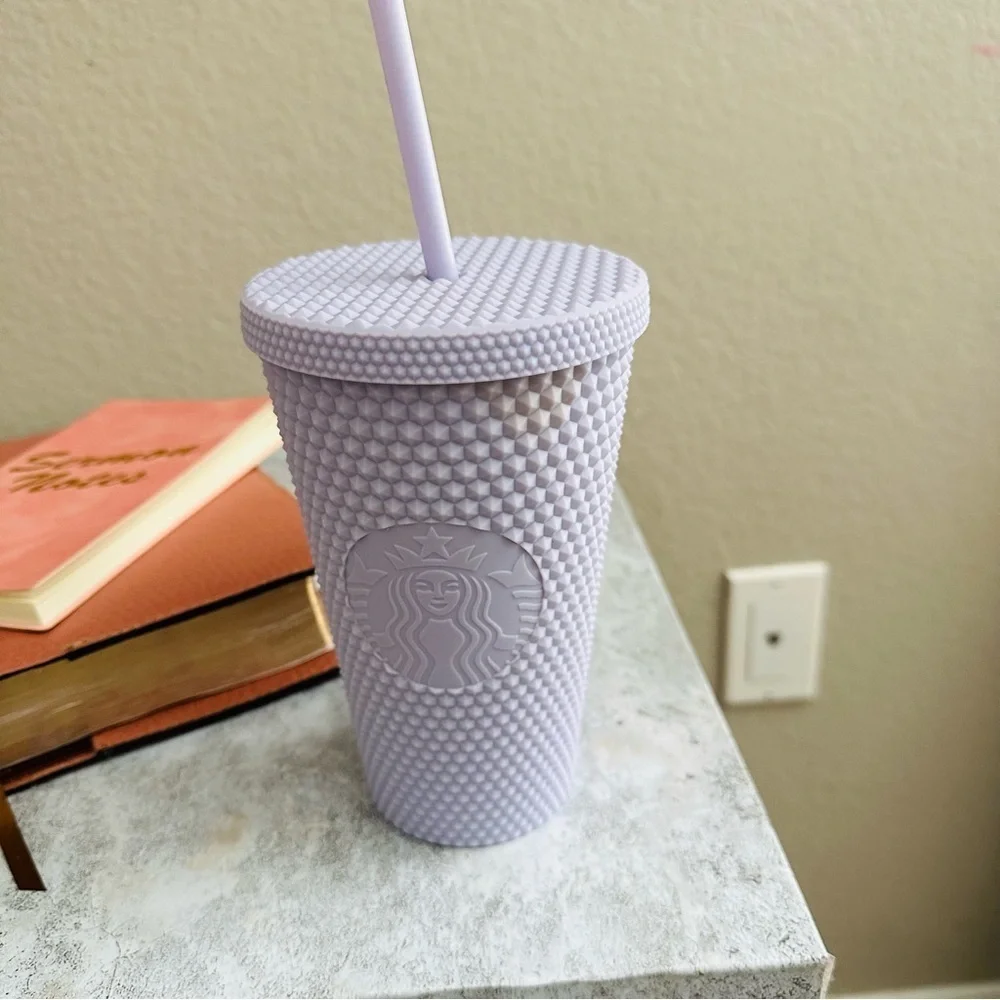 Starbucks 2021 Matte Lavender Purple Studded Cold Cup Tumbler 16oz Grande
